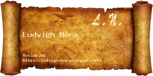 Ludvigh Nóra névjegykártya