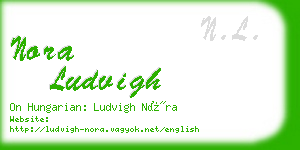 nora ludvigh business card